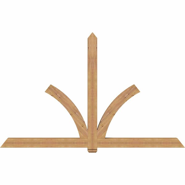 Ekena Millwork Redmond Timber Gable Bracket, Western Red Cedar, 108"W x 68"H x 5 1/2"D x 5 1/2"F, 15/12 Pitch GBW108X68X0606RED00SWR - main